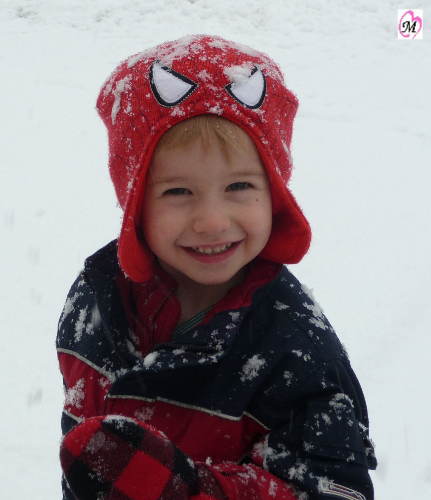 Spiderman Playing in the Snow