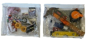 Store tools and other household items in clear vinyl bags